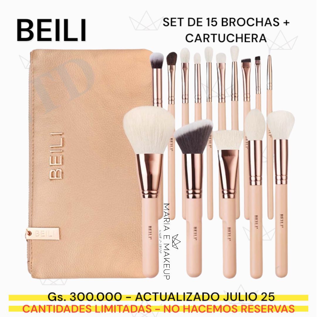 BEILI Set de Brochas + Cartuchera
